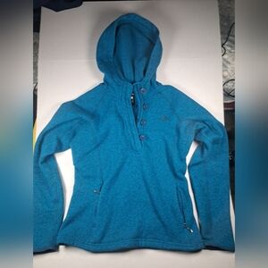 The North Face Womens Fleece Hoodie Size Small Petite Long Sleeve Pull Over